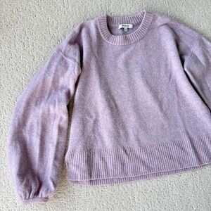 Madewell Payton Pullover Sweater Coziest Yarn Heather Lilac AD041 Women Small